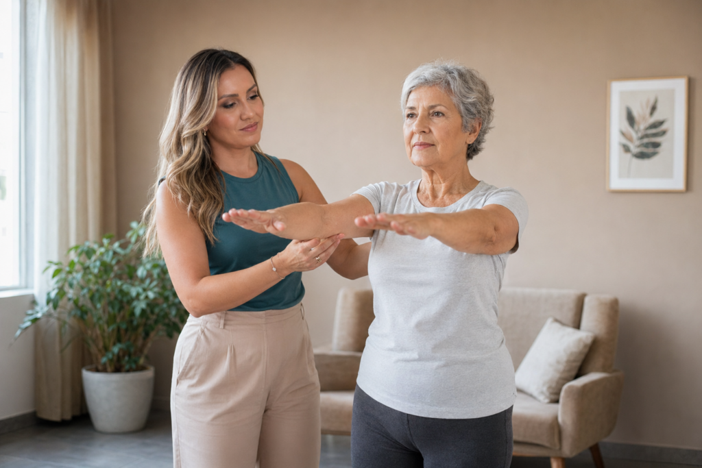 Atendimento fisioterapia para pacientes em reabilitação neurológica